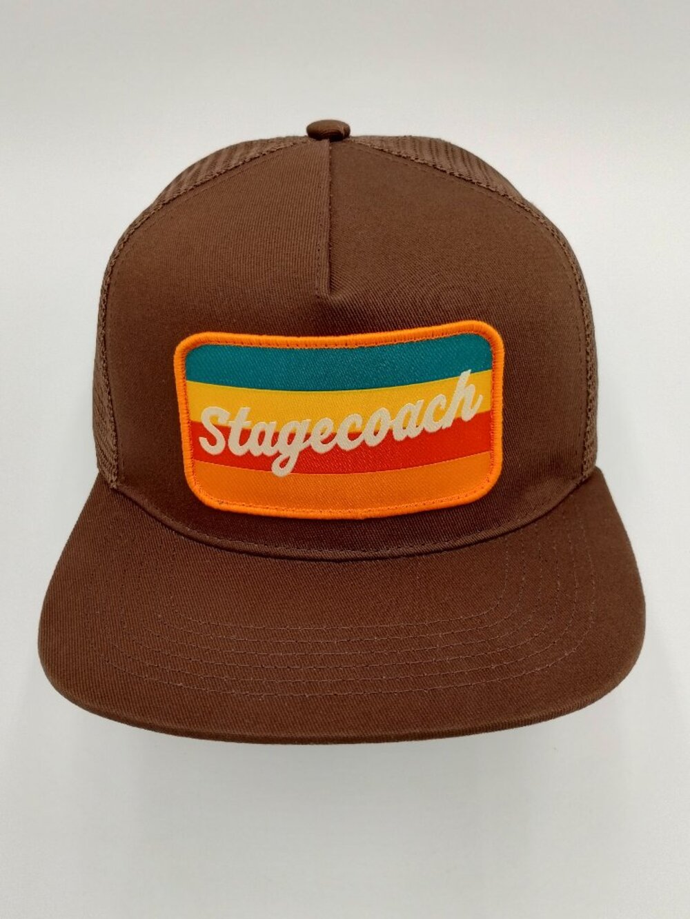 Stagecoach Patch Trucker Hat Brown NWOT